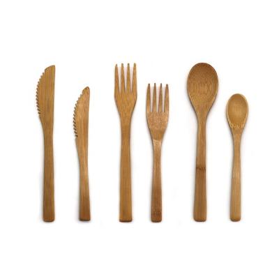 China Eco Friendly Sustainable Biodegradable Reusable Travel Cutlery Bamboo Set for sale