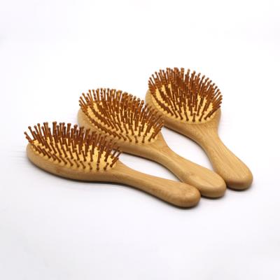 China Nondisposable Custom Nature Hair Detangling Bamboo Brush For Curly Hair for sale