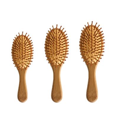 China Customized Detangling Nondisposable Bamboo Hair Brush for sale