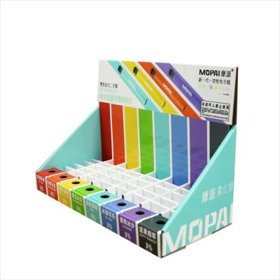 China Corrugated Box For Display Colorful Paper Counter Display Rainbow Corrugated Cardboard Box For Display for sale