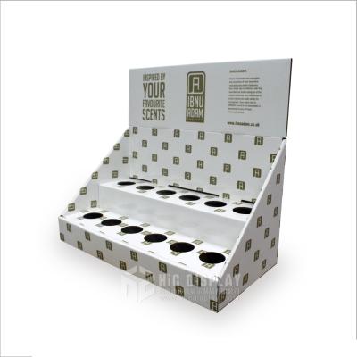 China HIC Promotion Or Advertising Cardboard Perfume Display Counter , Countertop Display Stand for sale