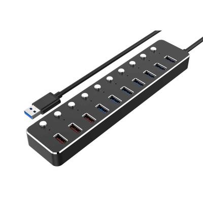 China High Quality USB 3.0 Port Hub Super 10 Speed ​​\Desktop Portable Hub For PC Laptop For Notebook Office For Wholesale for sale