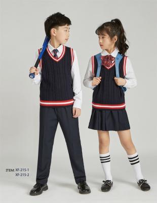 China High Quality Comfortable School Sweater School Uniform V-Neck Sweater Vest for sale