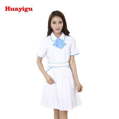 China New Style Hospital Design Fashionable White Nurse Hospital Uniform Dress for sale