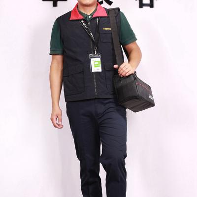 China Anti-pilling Work Slim Vest With Pockets Factory Staff Vest Uniform for sale