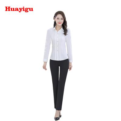 China OEM Custom Service Anti-pilling Office Women White Elegant Blouse Long Sleeve for sale