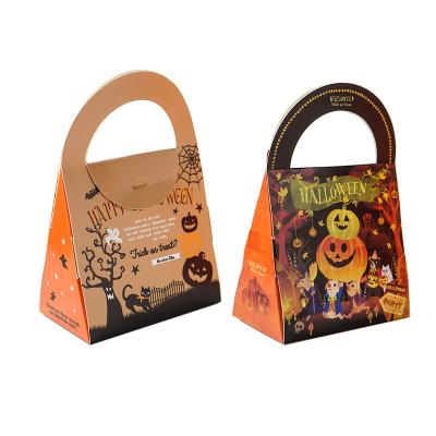 China Recyclable Custom Wholesale Custom Children's Gift Paper Treat Candy Halloween Bags For Candy for sale