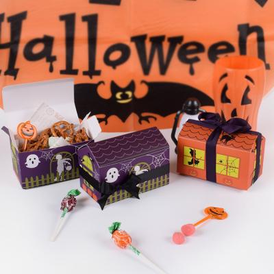 China Recycled Materials Packaging Treat Sweet Custom Cookie Paper Candy Gift Halloween Boxes for sale