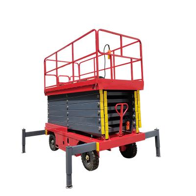 China CE Approved 4-18 m Electrical Mobile 4 Wheels Hydraulic Scissor Lift Table/Electric Man lift Scissor Lifting Platform for sale