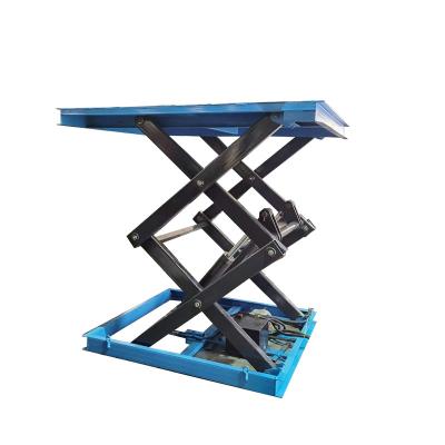 China Customized in-ground stationary electric scissor lifting platform warehouse fixed scissor lift for sale