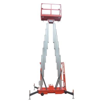 China Single Two post Aluminum Alloy Single Track lift Table Small Climbing Mast Aerial One Man Telescopic Lift Working Platform for sale