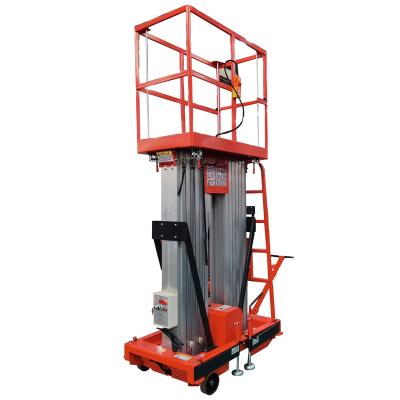 China Hydraulic Telescopic Ladder Lift Man Lift Vertical Electric Two post Aluminum Lift Platform for sale