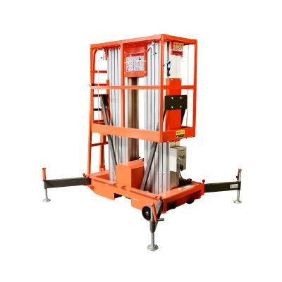 China two post aluminum alloy man lift mobile aluminum telescopic lift Platform for sale