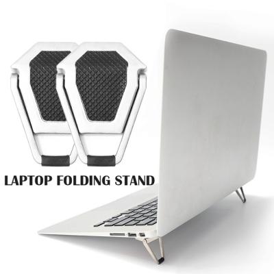 China Non-slip Metal+silicone Metal Laptop Stand Foldable Base Bracket For Macbook Computer Accessories Portable Notebook Stand for sale