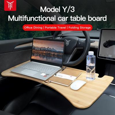 China China-chic New Tesla Model 3 2021 Tables Car Steering Wheel Laptop Tray For Tesla Model3 ModelY 2022 Food Laptop Desk Table for sale