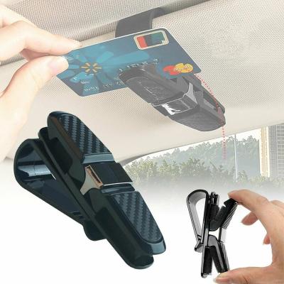 China High Temperature 4 Color Auto Sun Visor Glass Clip Clip Holder For Universal Multifunctional Sunglasses Ticket Card Car Interior for sale