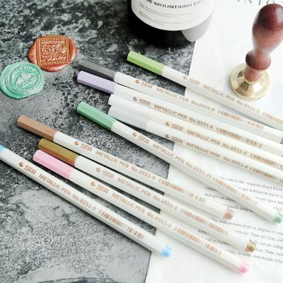 China Coloring Crafts Wax Stamp Coloring Pen For Envelopes Wedding Invitation Paint Marker Pen Wax Seal Stamp Colorful Marker Pens Decorating Paint Marker Pen for sale