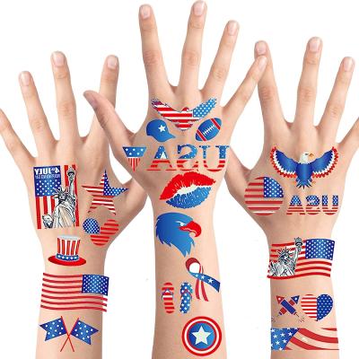 China Temporary American Patriotic Independence Day Tattoo Sticker Flag Independence Day Tattoo Sticker Waterproof Sweatproof Temporary American Patriotic Independence Day Tattoo Sticker for sale