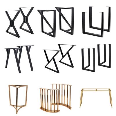 China Modern Metal Furniture Hardware Wrought Iron Stainless Steel Legs For Tables Cast Iron Coffee Table Legs for sale