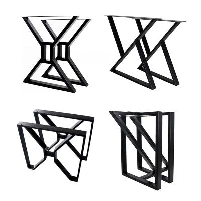 China Modern Cast Design Hotel Furniture Leg Black Factory Price Powder Coated Metal Table Legs for sale