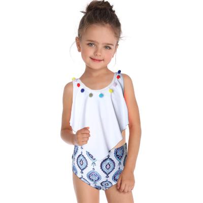 China Breathable TWD001 Three Colors Lovely So Cute Breathable Kids Two Piece Bikinis For Kids Beach Wear for sale