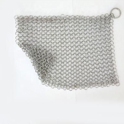 China Wholesale Portable High Quality Food Grade Chainmail Scrubber Eco-friendly Long Life for sale