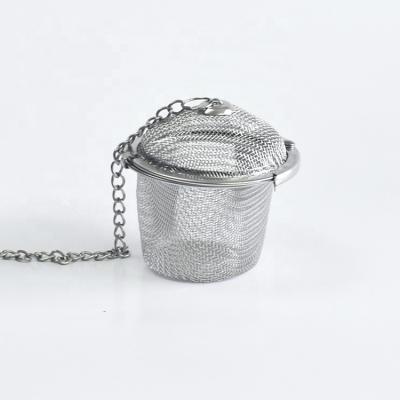 China Sustainable High Quality Temperature Resistant Mesh Tea Ball Strainer for sale