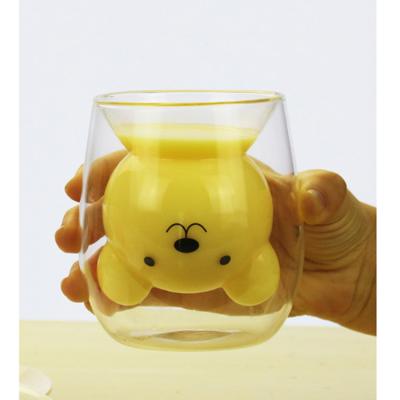 China Viable Professional Manufacturer Custom Reusable Glass Bubble Tea Cup With Cute Shape for sale