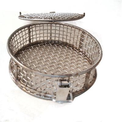 China High Quality And Cheap Price Sustainable Round Stainless Steel Wire Mesh Basket With Lid for sale