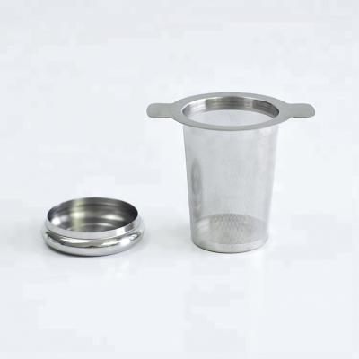 China Viable Stainless Steel Tea Infuser Strainer Metal Tea Infuser With Steep Lid Loose Leaf Tea for sale