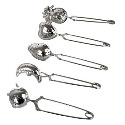 China Viable Custom Logo Stainless Steel Tea Infuser Shape Strainer For Loose Tea for sale