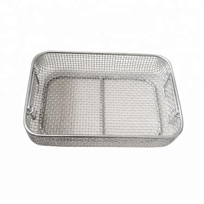 China Temperature Resistant Stainless Steel Wire Mesh Filter Tray Disinfection Baskets For Drying for sale