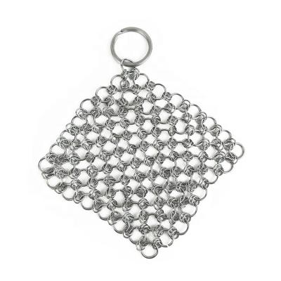 China Stainless Steel Chainmail / Sustainable Cleaner Screen Mesh / Cast Iron Ring for sale