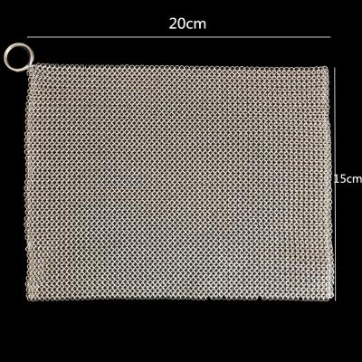 China Corrosion Resistance 20x15 Stainless Steel Chainmail / Stainless Steel Ring Mesh /chain Scrubber Post for sale