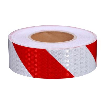 China High Quality Safety White Red Prismatic Self Adhesive Self Adhesive Car Truck Reflective Tape Paste for sale