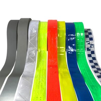 China For High Visibility EN471 China Manufacture Safety PVC Clear Adhesive Reflective Warning Tape for sale