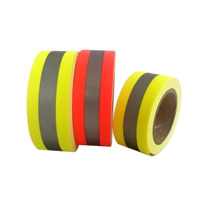 China Polyester/Cotton Vis Yellow Reflective Reflective Fabric Seam Tape Hi For Firefighter for sale