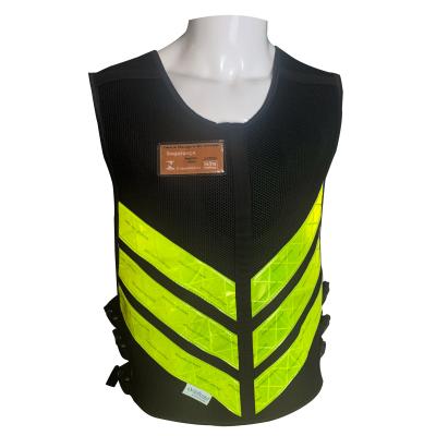 China Black Hi Visibility High Strength Fabric Safety Tape Mesh Prismatic Vest Work Vest for sale