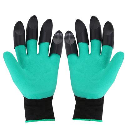 China Hot Sale Waterproof and Breathable Safe Gloves Garden Gardening Gloves with Prongs for Digging Pruning and Planting for sale