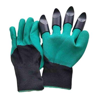 China Hot Sale Waterproof and Breathable Safe Gloves Garden Gardening Gloves with Prongs for Digging Pruning and Planting for sale