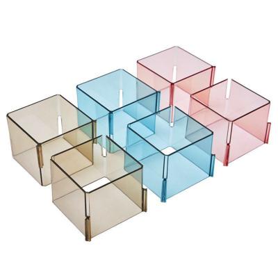 China Lattice Combination Wardrobe Socks Underwear Cabinet pp Drawer Freestanding Plastic Lattice Rotating Storage Socket for sale