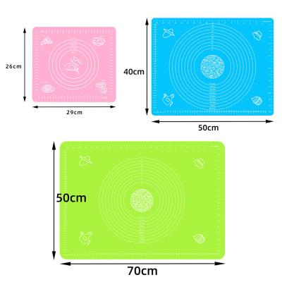 China Nonstick and No-slip Sustainable Silicone Baking Baking Pastry Mat with Gauge for Dough Pastry Rolling for sale