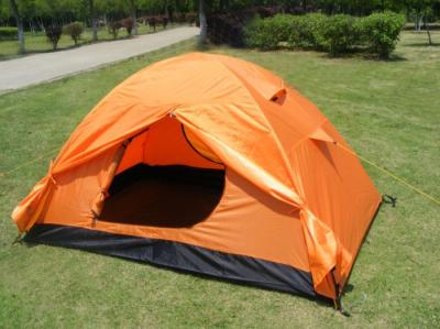 China Durable Small Family Waterproof Camping Tent Orange / 1 - 2 Person Tent for sale