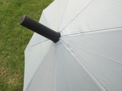 China White UV Protect Pongee Silver Custom Golf Umbrellas with EVA Handle 23 Inch for sale