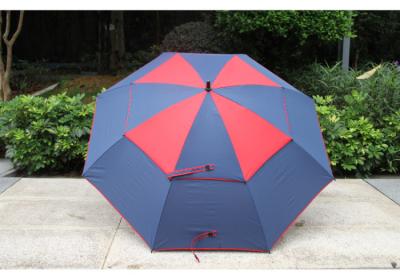 China OEM Double Layer Custom Golf Umbrella Automatic With Air Vent / Silk Screen Print for sale