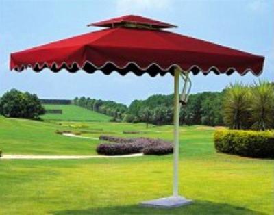 China Red Huge Polyester 170T 190T Outdoor Patio Umbrellas For Coffee Shop / Lakeside for sale