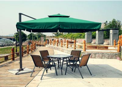 China Aluminum Beach Cafe Cantilever Patio Umbrellas Outdoor with Stainless Steel Pole for sale