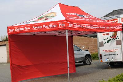 China Rust - Resistant Red 10 x 15 ft Folding Canopy Tent For Market / Canopy Wedding Tent for sale