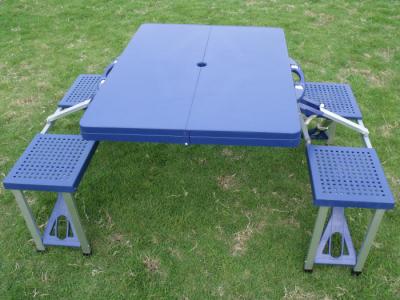 China Fashion Full Color ABS Folding Camping Table And 4 Stools / Small PP Chiars for sale