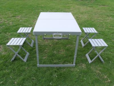 China Weather - resistant Aluminum Folding Camping Picnic Table & Chairs 4 Legs For Party for sale